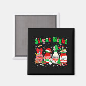 Aimant Funny Santa Profol Silent Night Icu Nurses Merry C (Recto/Verso)