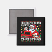 Aimant Funny Santa's Tech Suprt Rebooting Christmas Ugly (Recto/Verso)