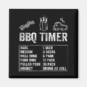 Aimant Funny Saying Bbq Timer Beer Grill Dad Barbecue Dri (Devant)