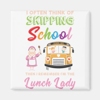 Aimant Funny School Lunch Lady Gift