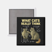 Aimant Funny Science Cat Physics What Cats Think Gift Men (Recto/Verso)