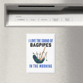 Aimant Funny Scottish Bagpipe Mug Blue Green Plaid  (In Situ (Lave-vaisselle))