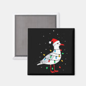 Aimant Funny Seagull Bird Christmas Animal Lover  (Recto/Verso)