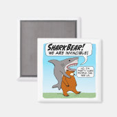 Aimant Funny Shark and Bear Team Up As SharkBear (Recto/Verso)