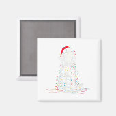 Aimant Funny Sheepadoodle Christmas Graphics Dog Lights L (Recto/Verso)