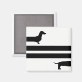 Aimant Funny silhouette Dachshund (Recto/Verso)