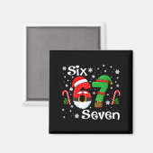Aimant Funny Six Seven 67 Meme 6 7 Elf Santa Christmas Pa (Recto/Verso)