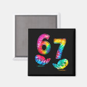 Aimant Funny Six Seven 6 7 Meme Gen Alpha Slang 6 7 Hands (Recto/Verso)