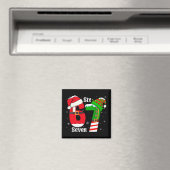 Aimant Funny Six Seven 6 7 Meme Gen Alpha Slang Santa Elf (In Situ (Lave-vaisselle))