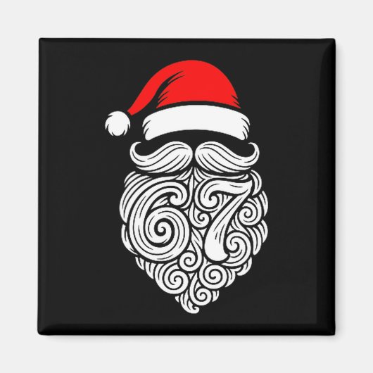 Aimant Funny Six Seven 6 7 Meme Santa Christmas Shirt Men (Devant)