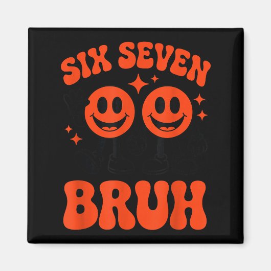 Aimant Funny Six Seven 6 7 Meme Valentine Hearts Valentin (Devant)