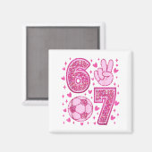 Aimant Funny Six Seven Soccer Valentines Day Men Women Ki (Recto/Verso)