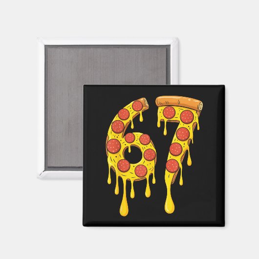 Aimant Funny Six Seven Zza 67 Number  (Recto/Verso)