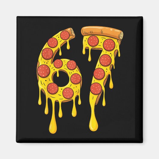 Aimant Funny Six Seven Zza 67 Number  (Devant)