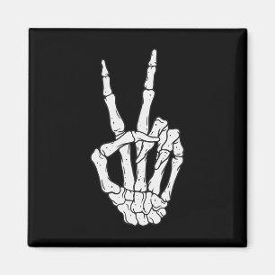 Aimant Funny Skeleton Mains de paix Signal d'amour Hallow