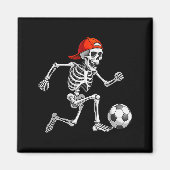 Aimant Funny Skeleton Soccer Men Boys Kids Halloween Cost (Devant)
