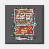 Aimant Funny Slot Machine Christmas Graphics Lights Lover (Devant)