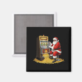 Aimant Funny Slot Machine Santa Christmas Graphic Casino  (Recto/Verso)