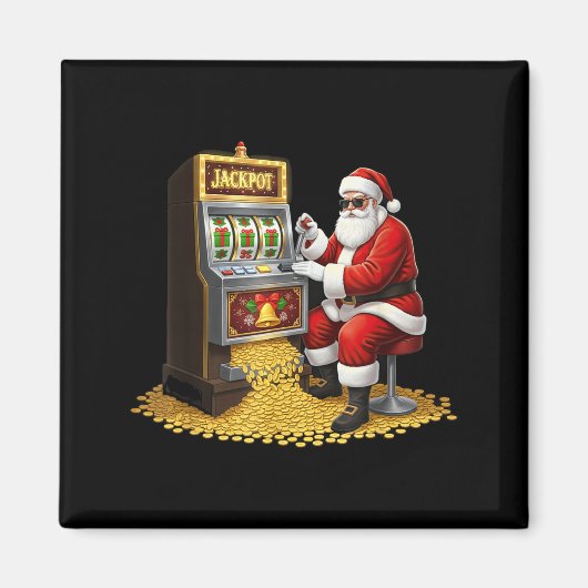 Aimant Funny Slot Machine Santa Christmas Graphic Casino  (Devant)