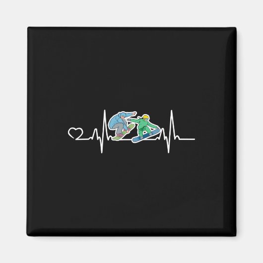 Aimant Funny Snowboard Graphisme Snowboard Design (Devant)