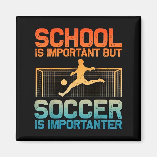 Aimant Funny Soccer Art For Boys Girls Men Women Gag Socc (Devant)