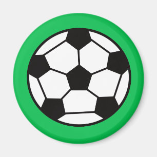 Aimant Funny Soccer Ball On Green Background