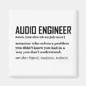Aimant Funny Sound Engineer Audio Engineering Definition (Devant)