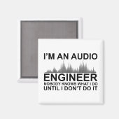 Aimant Funny Sound Engineer saying Audio Engineering (Recto/Verso)