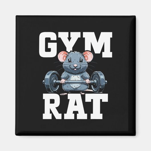 Aimant Funny Sport Gymnase Rat Fitness Bodybuilding (Devant)