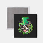 Aimant Funny St Patricks Boston Terrier  (Recto/Verso)
