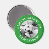 Aimant Funny St. Patrick's Day Irlandais et chien sourian (Recto/Verso)