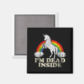 Aimant Funny Stuff - Unicorn I'm Dead Inside Sarcastic De (Recto/Verso)