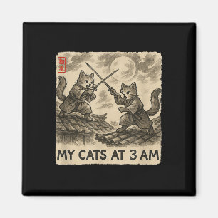 Aimant Funny Sumi-e Kawaii peinture à l'encre japonais Me