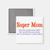 Aimant Funny Super Maman cadeaux et cartes pour ta super  (Recto/Verso)