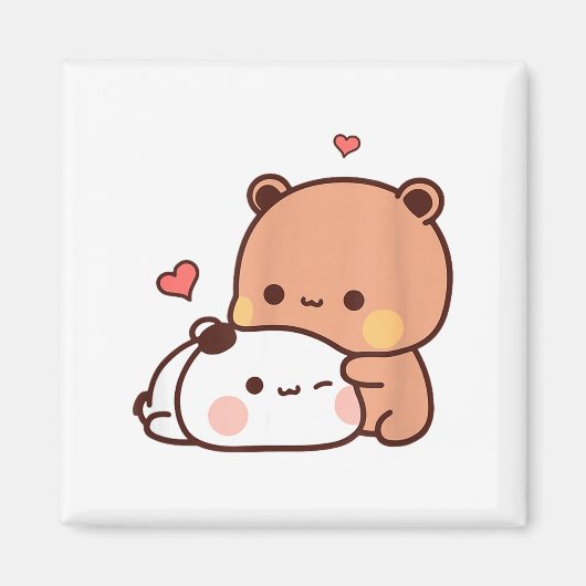 Aimant Funny Sweet Kawaii Kp Bear Panda Hugging Couple Lo (Devant)