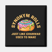 Aimant Funny Synonym Rolls Joke Cinnamon Rolls Grammar Pu (Devant)