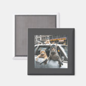 Aimant Funny Tactical Cat Meme Military Style (Recto/Verso)