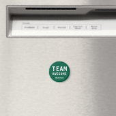 Aimant Funny Team Awesome Green Personalized Name (In Situ (Lave-vaisselle))