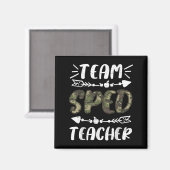 Aimant Funny Team Sped Teacher Camo Teacher Student Back (Recto/Verso)