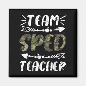 Aimant Funny Team Sped Teacher Camo Teacher Student Back  (Devant)