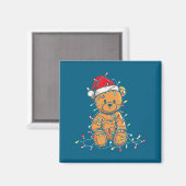 Aimant Funny Teddy Bear Christmas Graphics Lights Lover L (Recto/Verso)