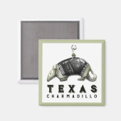 Aimant Funny Texas Armadillo (Recto/Verso)