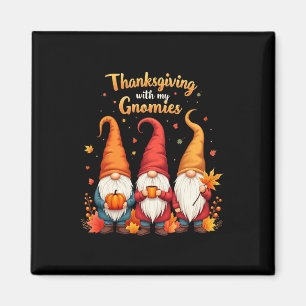Aimant Funny Thanksgiving Avec Mon Gnomies Haut de Pyjama