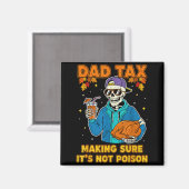 Aimant Funny Thanksgiving Dad Tax Skeleton Turkey Day Foo (Recto/Verso)