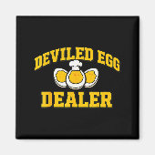 Aimant Funny Thanksgiving Fathers Day Retro Deviled Egg E (Devant)