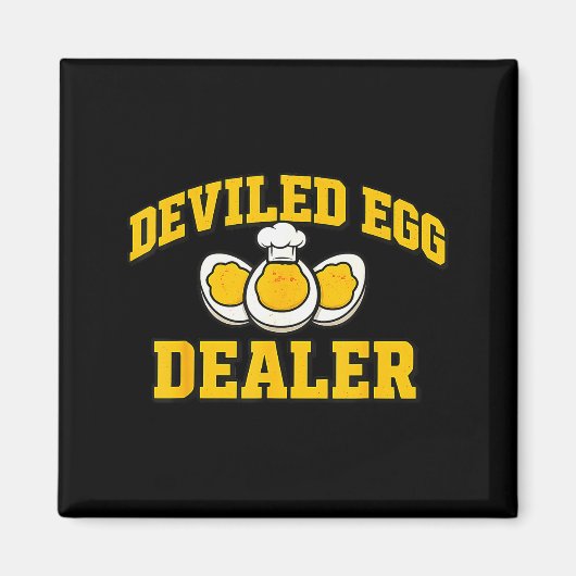 Aimant Funny Thanksgiving Fathers Day Retro Deviled Egg E (Devant)