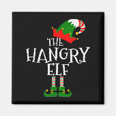 Aimant Funny The Hangry Elf Matching Family Group Gift Ch (Devant)