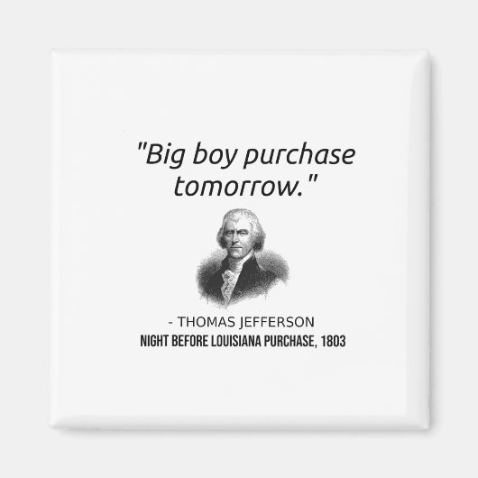 Aimant Funny Thomas Jefferson Professeur d'histoire de l' (Devant)