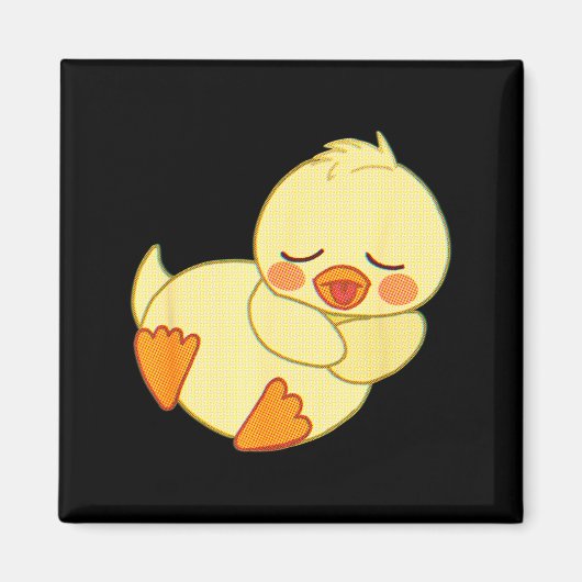 Aimant Funny Tired As Duck I Love Cute Ducklings Quote Gi (Devant)