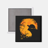 Aimant Funny Tortoise Halloween Silhouette Soky Tortoise (Recto/Verso)